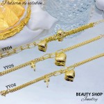 pulsera eslabon con dije 