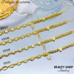 pulsera eslabon con dije 