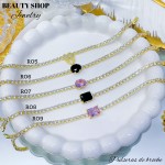 Pulsera elegante con Piedra Oro Chino 
