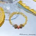 Pulsera balin piedras lujo oro chino Pulsera balin piedras lujo oro chino