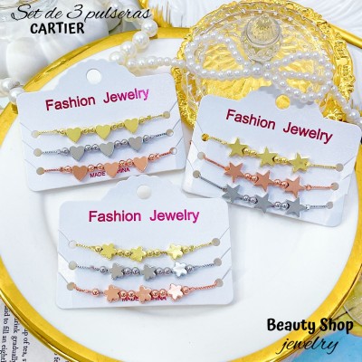 set pulsera oro chino