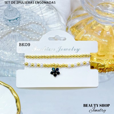 Set de dos pulseras engomadas