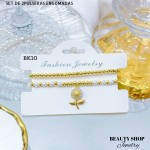 Set de dos pulseras engomadas