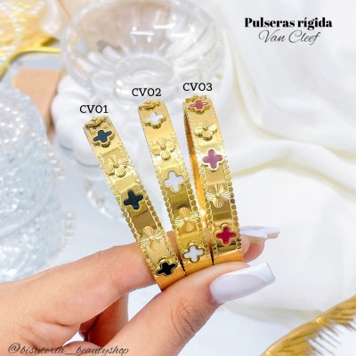 pulsera rígida van cleef