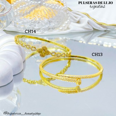 Pulsera rígida en tendencia de lujo