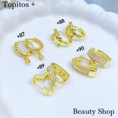 #+ zarcillo oro chino lujos 9&