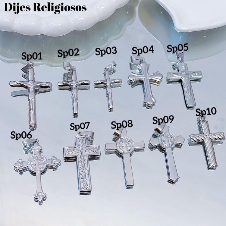 #Sp cadena con Dijes religiosos  solo dije 1.
