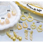 #P zarcillo con piedra oro chino &17.5