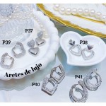 #P zarcillo con piedra oro chino &17.5