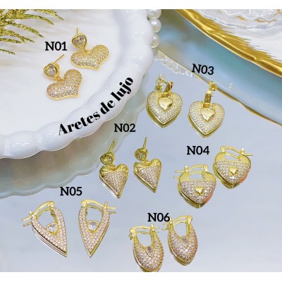 #N zarcillo lujos de gold field &17.5