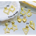 #P zarcillo con piedra oro chino &17.5