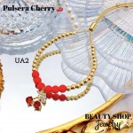 pulsera balin ajustable con dije cereza (&12) pulsera balin ajustable con dije cereza (&12)