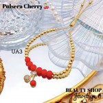 pulsera balin ajustable con dije cereza (&12) pulsera balin ajustable con dije cereza (&12)