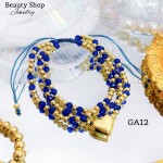 #B pulsera triple con dije corazon 16.5&