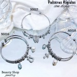 #H Pulseras Rígidas Con Dijes Oro Chino 16& #H Pulseras Rígidas Con Dijes Oro Chino 16&