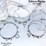 #H Pulseras Rígidas Con Dijes Oro Chino 16& #H Pulseras Rígidas Con Dijes Oro Chino 16&