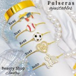 #3 Pulsera ajustable oro chino (57 modelos) (9.50&)）