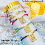 pulsera hilo color con dijes 12.5& pulsera hilo color con dijes 12.5&