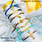 pulsera hilo color con dijes 12.5& pulsera hilo color con dijes 12.5&