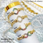 Pulsera lujo circón baño gold Field18k （&13.5)