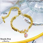 Pulseras ajustables de balín con dijes (12&)