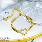 Pulseras ajustables de balín con dijes (12&)