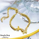 Pulseras ajustables de balín con dijes (12&)