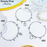 #H Pulseras Rígidas Con Dijes Oro Chino 16& #H Pulseras Rígidas Con Dijes Oro Chino 16&