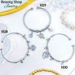#H Pulseras Rígidas Con Dijes Oro Chino 16& #H Pulseras Rígidas Con Dijes Oro Chino 16&