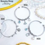 #H Pulseras Rígidas Con Dijes Oro Chino 16& #H Pulseras Rígidas Con Dijes Oro Chino 16&