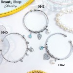 #H Pulseras Rígidas Con Dijes Oro Chino 16& #H Pulseras Rígidas Con Dijes Oro Chino 16&