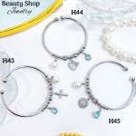 #H Pulseras Rígidas Con Dijes Oro Chino 16& #H Pulseras Rígidas Con Dijes Oro Chino 16&