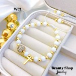 pulsera ajustable con dije corazon y cruz 14.50& pulsera ajustable con dije corazon y cruz 14.50&