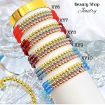 pulsera triple con balines 14.5& pulsera triple con balines 14.5&