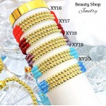 pulsera triple con balines 14.5& pulsera triple con balines 14.5&