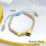 pulsera ajustable con dije corazon 12& pulsera ajustable con dije corazon 12&