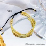 Pulseras dobles de balin ajustables