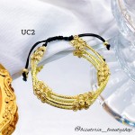 Pulseras dobles de balin ajustables