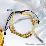 Pulseras dobles de balin ajustables