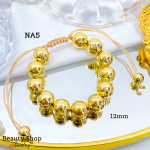 pulsera de balin ajustable oro chino 12mm (&14) pulsera de balin ajustable oro chino 12mm (&14)