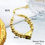 pulsera oro chino con corazon 13.5& pulsera oro chino con corazon 13.5&