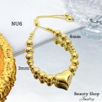 pulsera oro chino con corazon 13.5& pulsera oro chino con corazon 13.5&