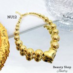 pulsera oro chino con corazon 13.5& pulsera oro chino con corazon 13.5&