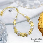 pulsera perla con figura oro chino pulsera perla con figura oro chino