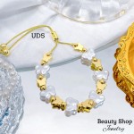 pulsera perla con figura oro chino pulsera perla con figura oro chino