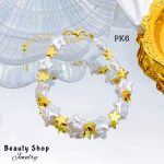 pulsera perla con balin ajustable oro chino pulsera perla con balin ajustable oro chino