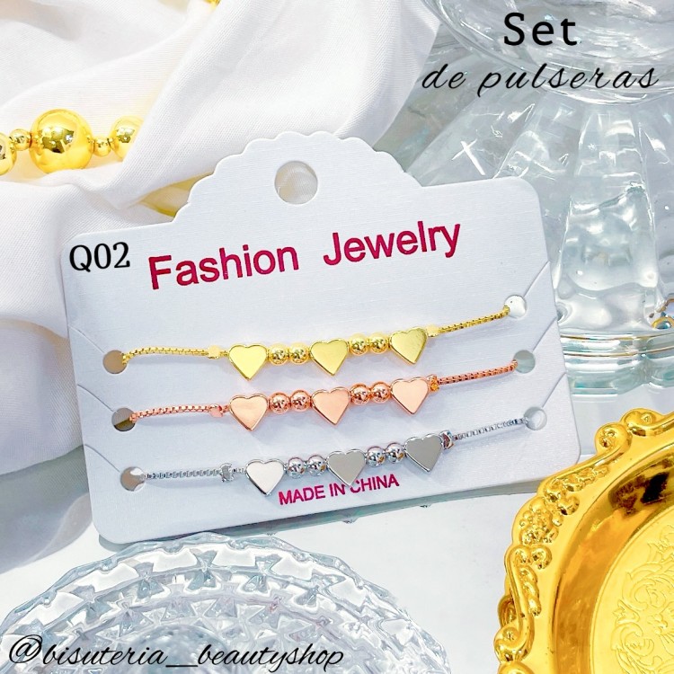 set pulsera oro chino 22.45& set pulsera oro chino 22.45&