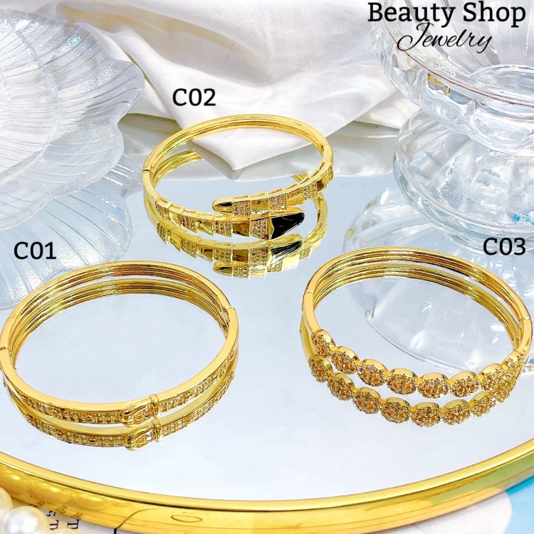 Pulsera lujo baño oro 18k (&20)