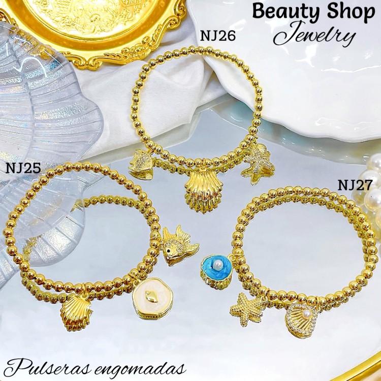 pulsera balin con dijes engomada (&14)