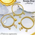 pulsera balin con dijes engomada (&14)